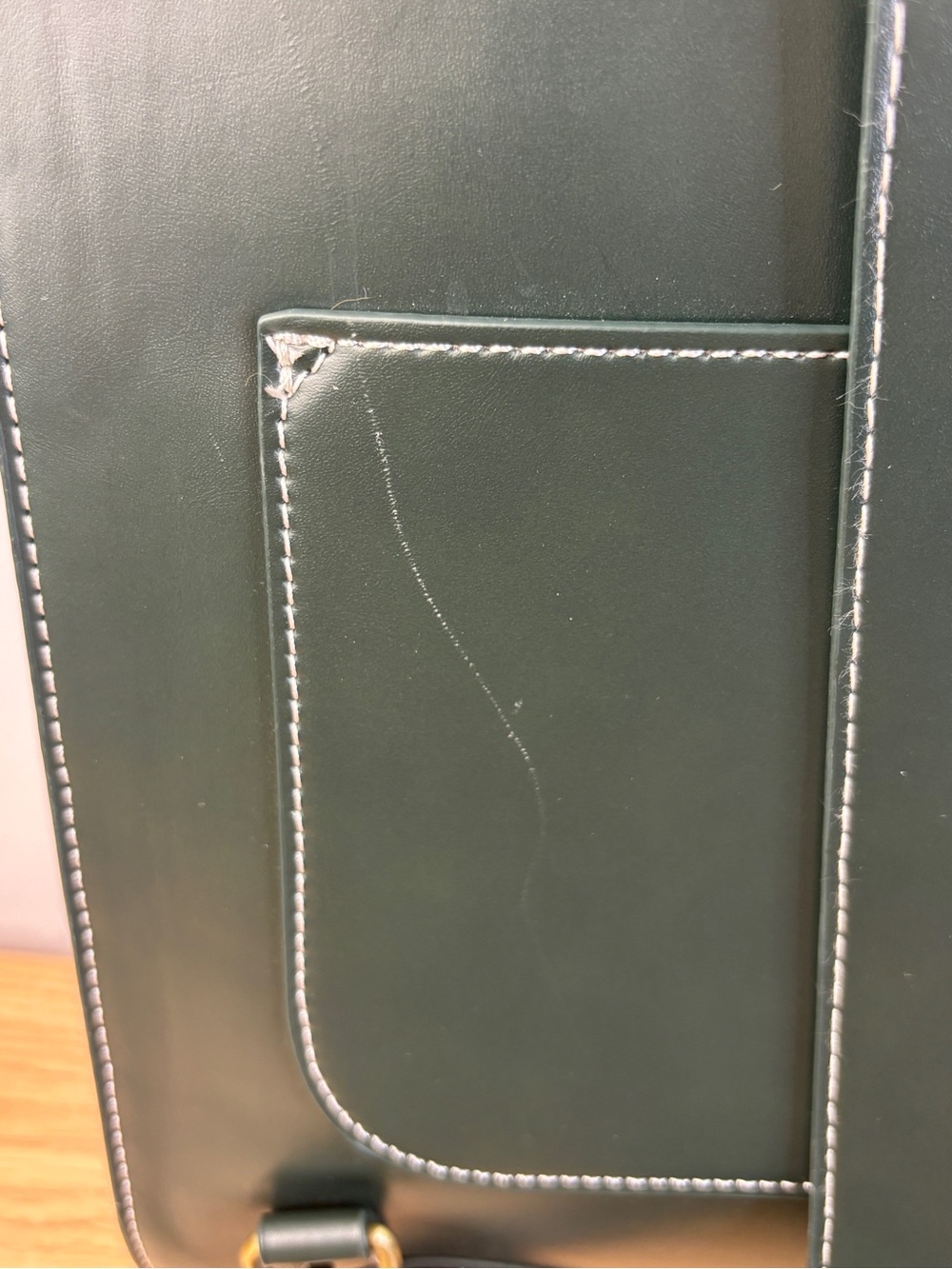 Camellia‎ Vintage-Style Green PU Leather Backpack from the brand Ecosusi UNISEX - Picture 13 of 13